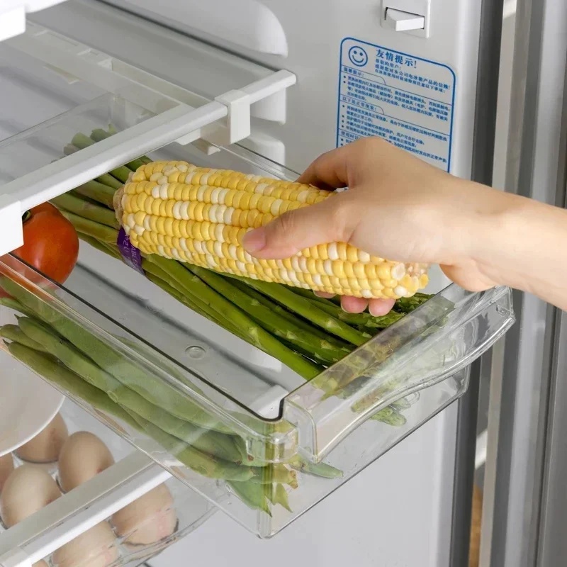 Hanging Pull Out Fridge Drawer - Food Storage With Dividers review and price