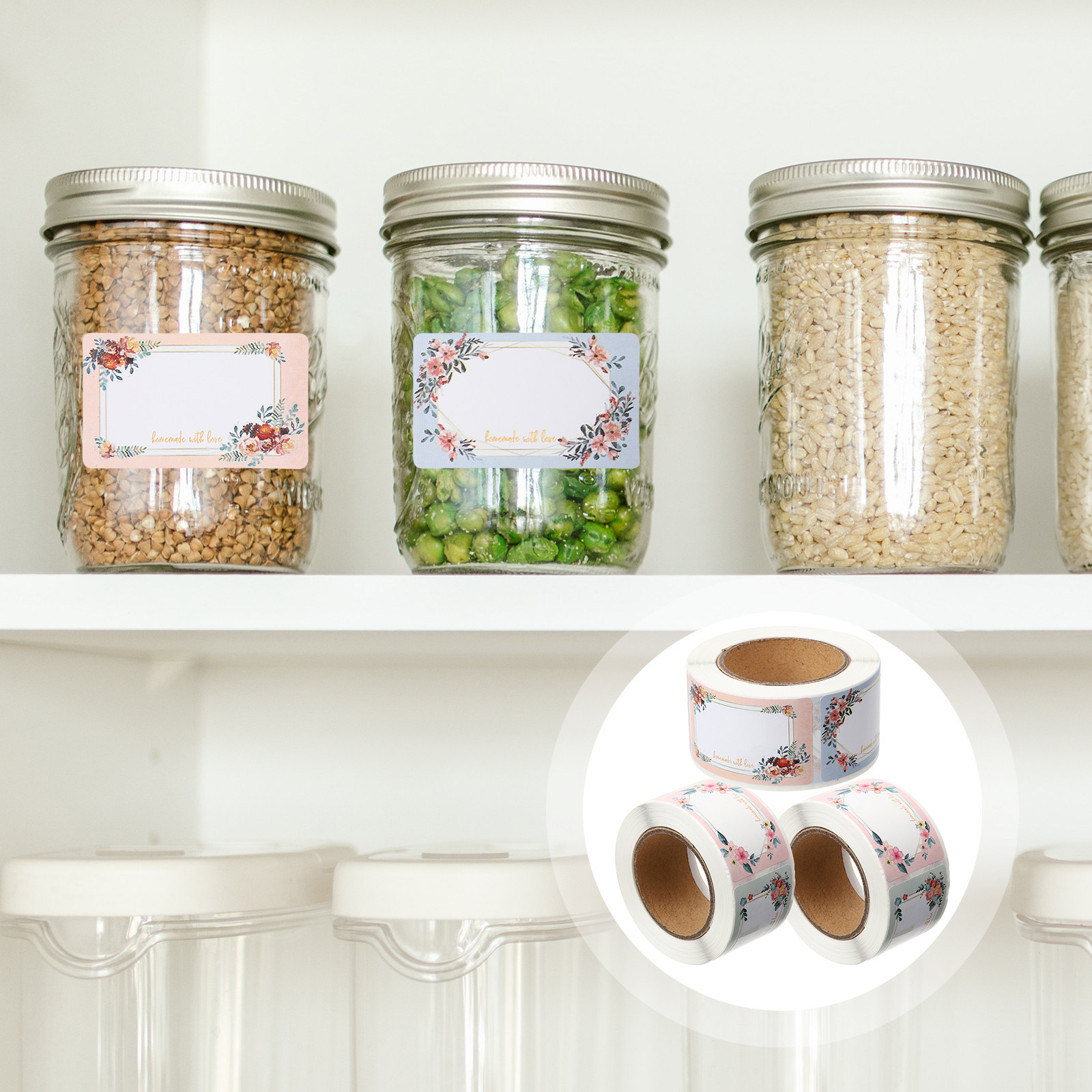 3 Rolls Blank Name Sticker Lab - Food Storage Labels review and price