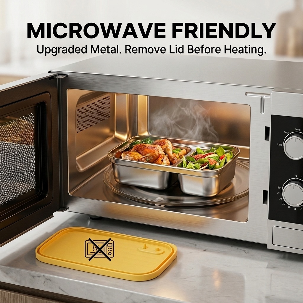304 Stainless Steel Bento Box  - Food Storage Oven Safe review and price